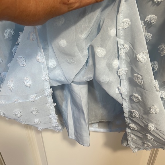 Light blue V Neck bell sleeve dress size XL. NWT - Picture 6 of 9